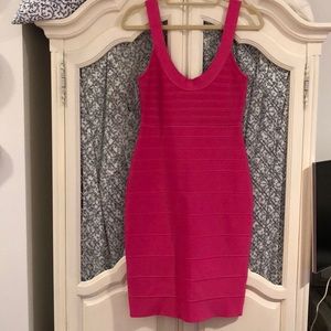 Herve leger pink knee length